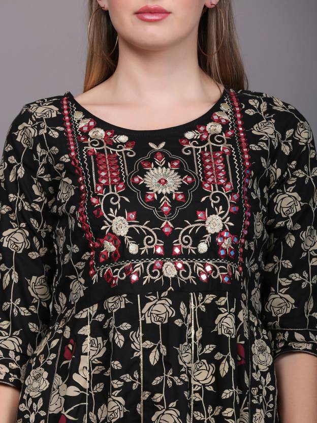 Women's Kurta And Palazzo Set Cotton Rayon