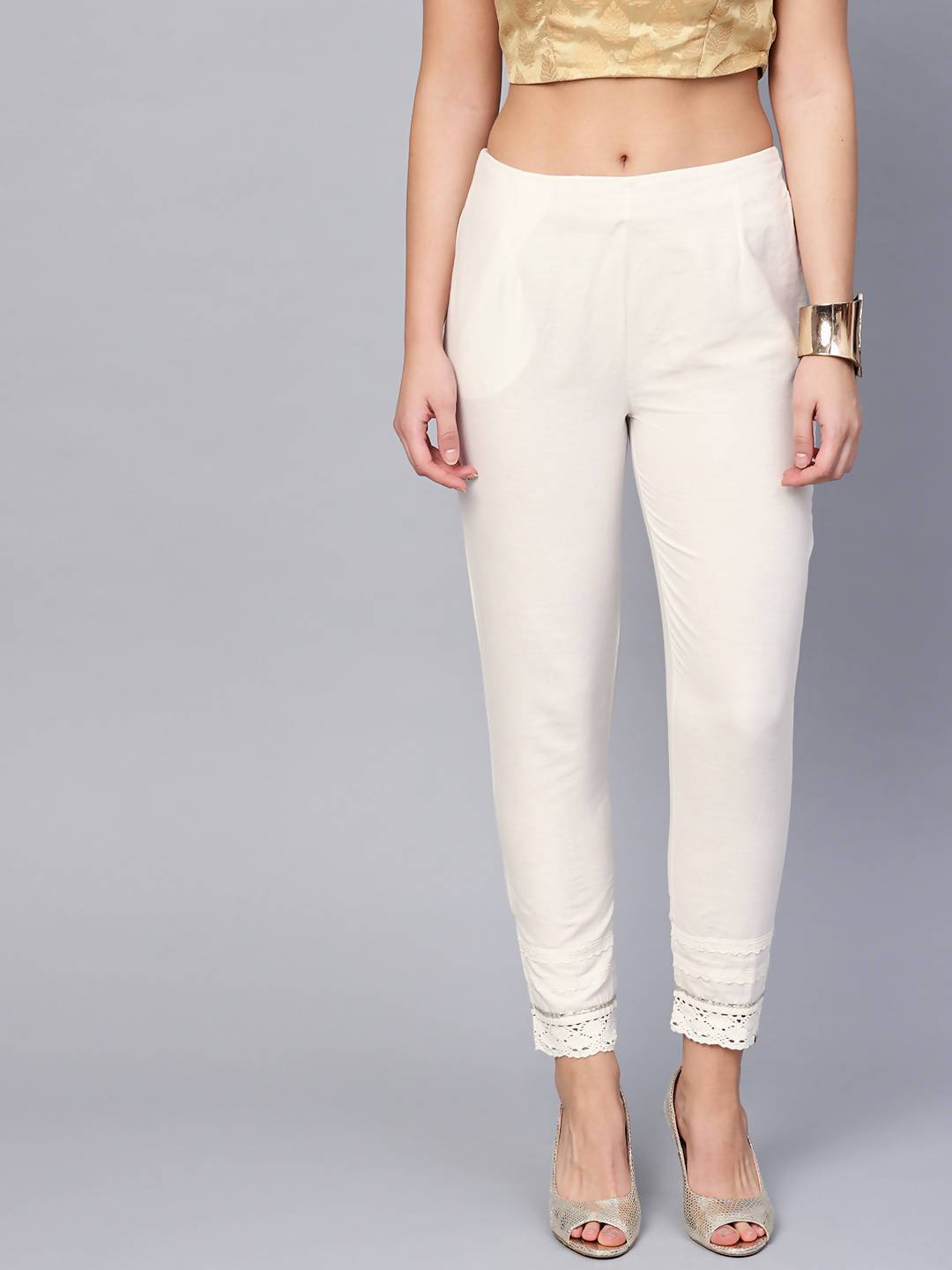 Buy_Women's_White_Grey_Cotton_Solid_Cigarette_Pants_Online_Trendia