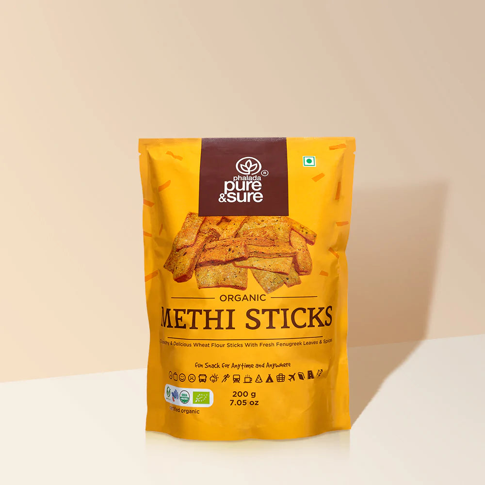 Organic Methi Sticks-200 g-Pure & Sure