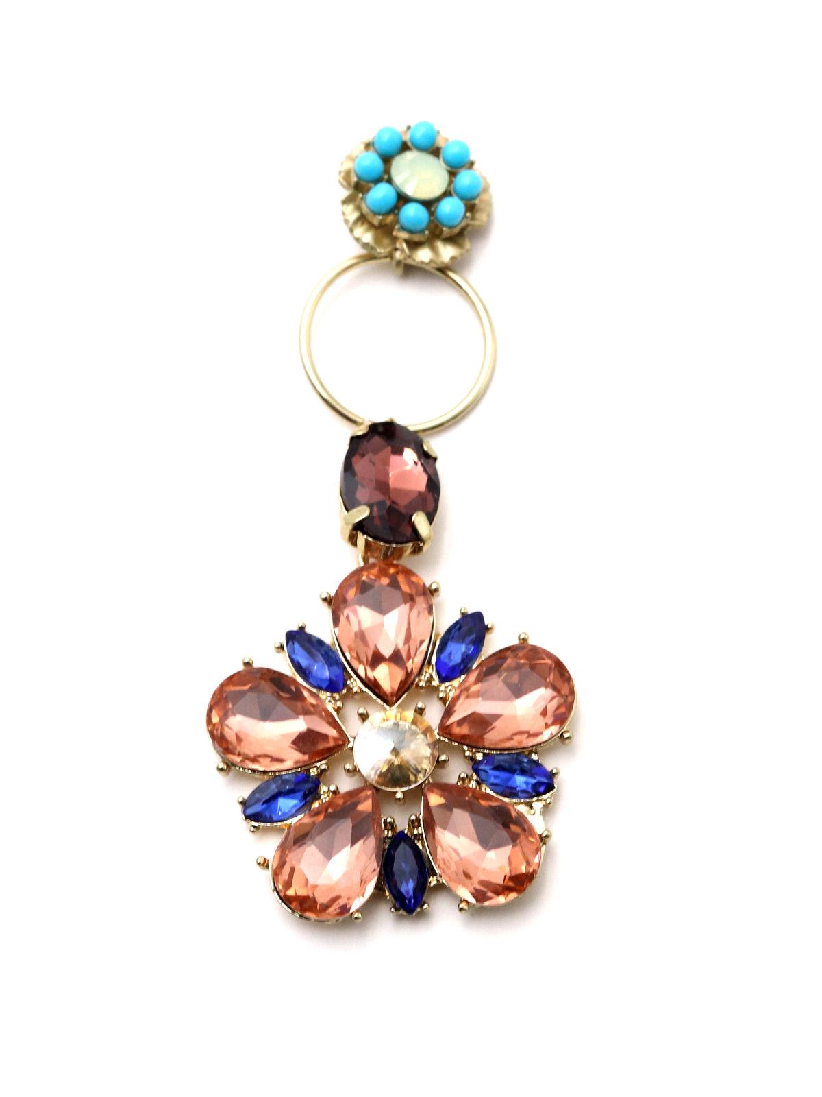 Women's Multi-Coloured Floral Dangle Earrings! - Odette
