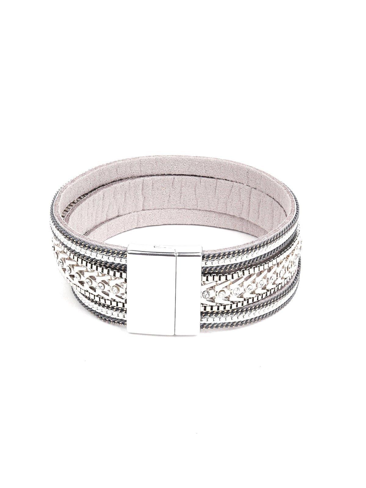 Women's Multi-Strand Crystal-Embellished Wrap Around Bracelet. - Odette