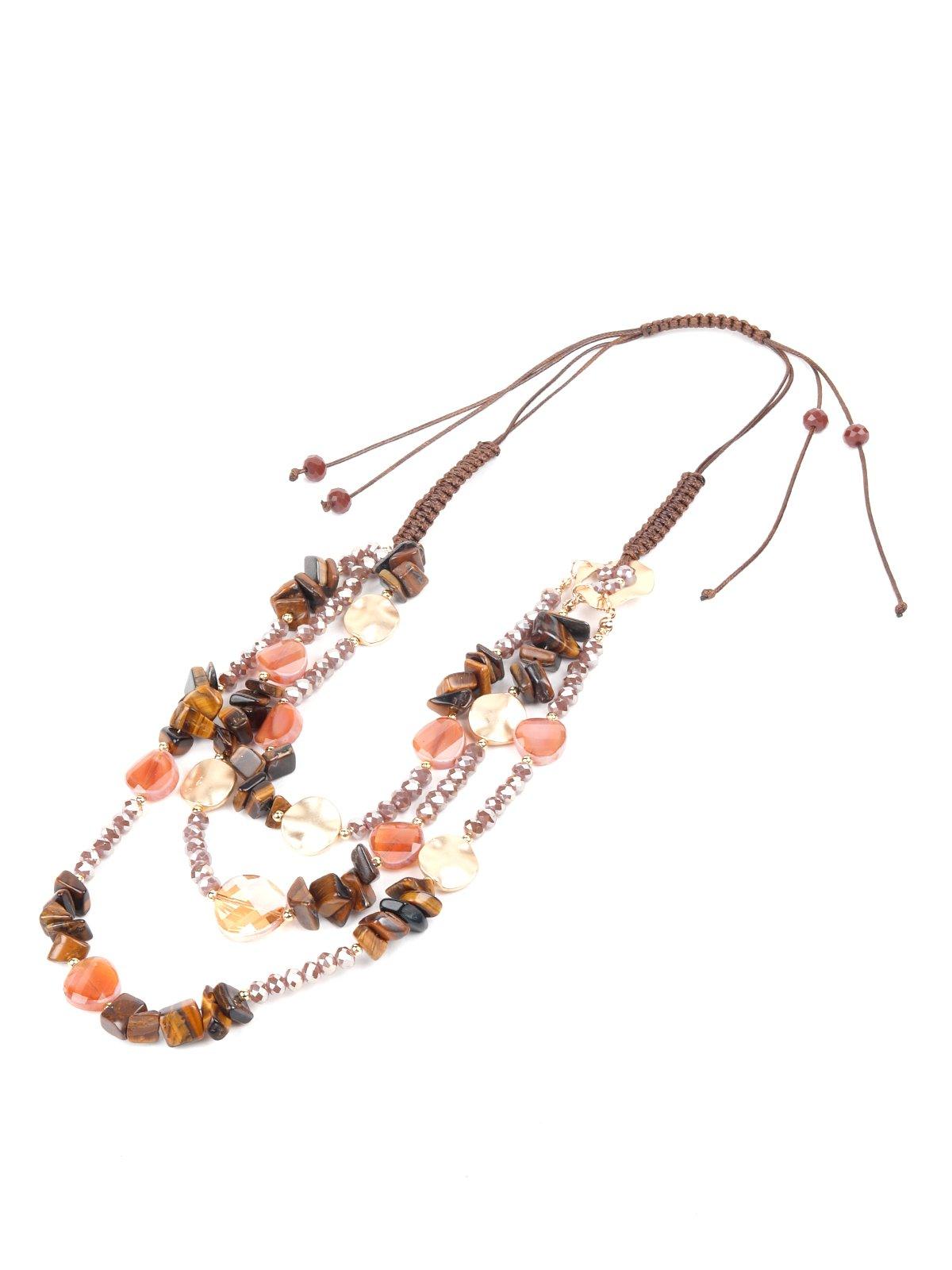 Women's Multi-Strand Stone Necklace - Odette