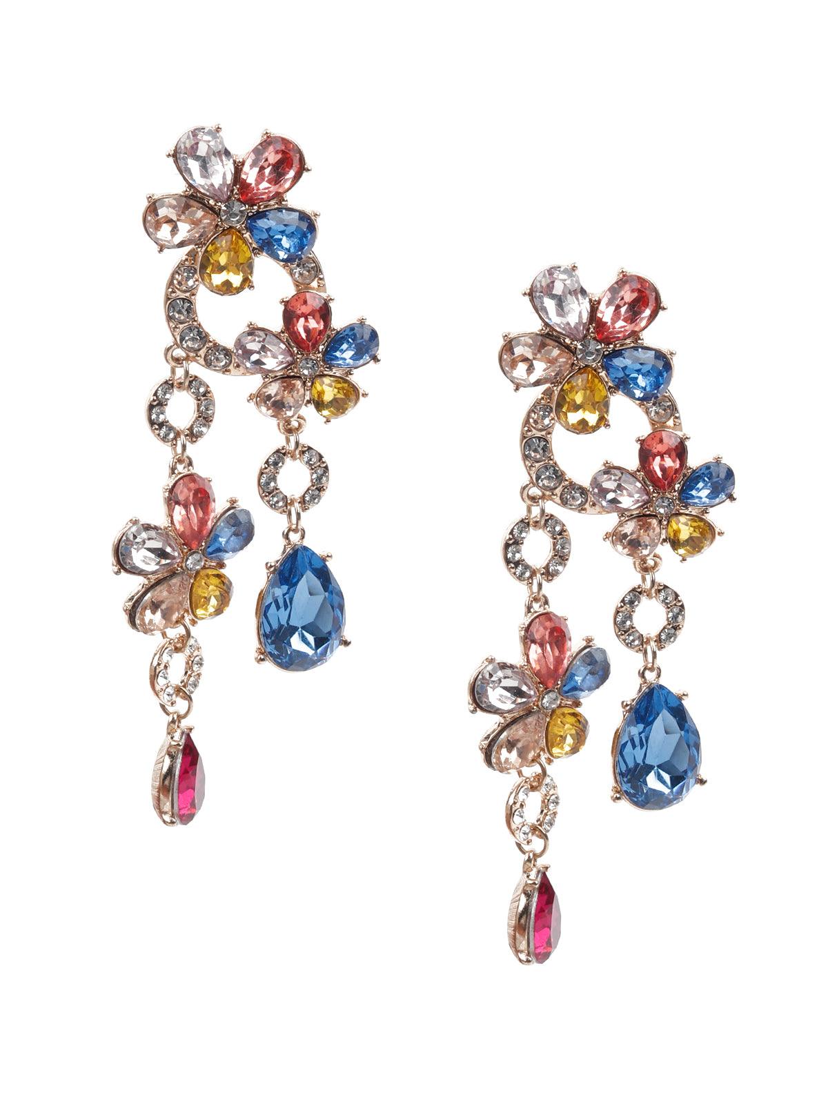 Women's Multicolored Chandelier Earrings - Odette