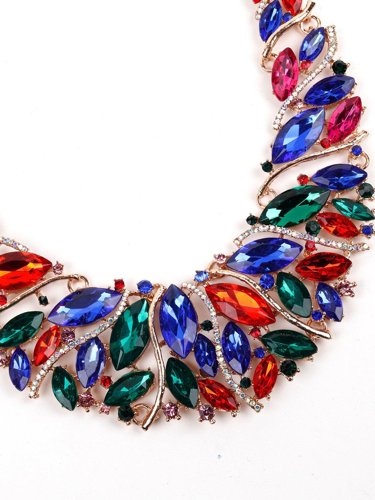 Women's Multicoloured Gemstone Necklace Set - Odette