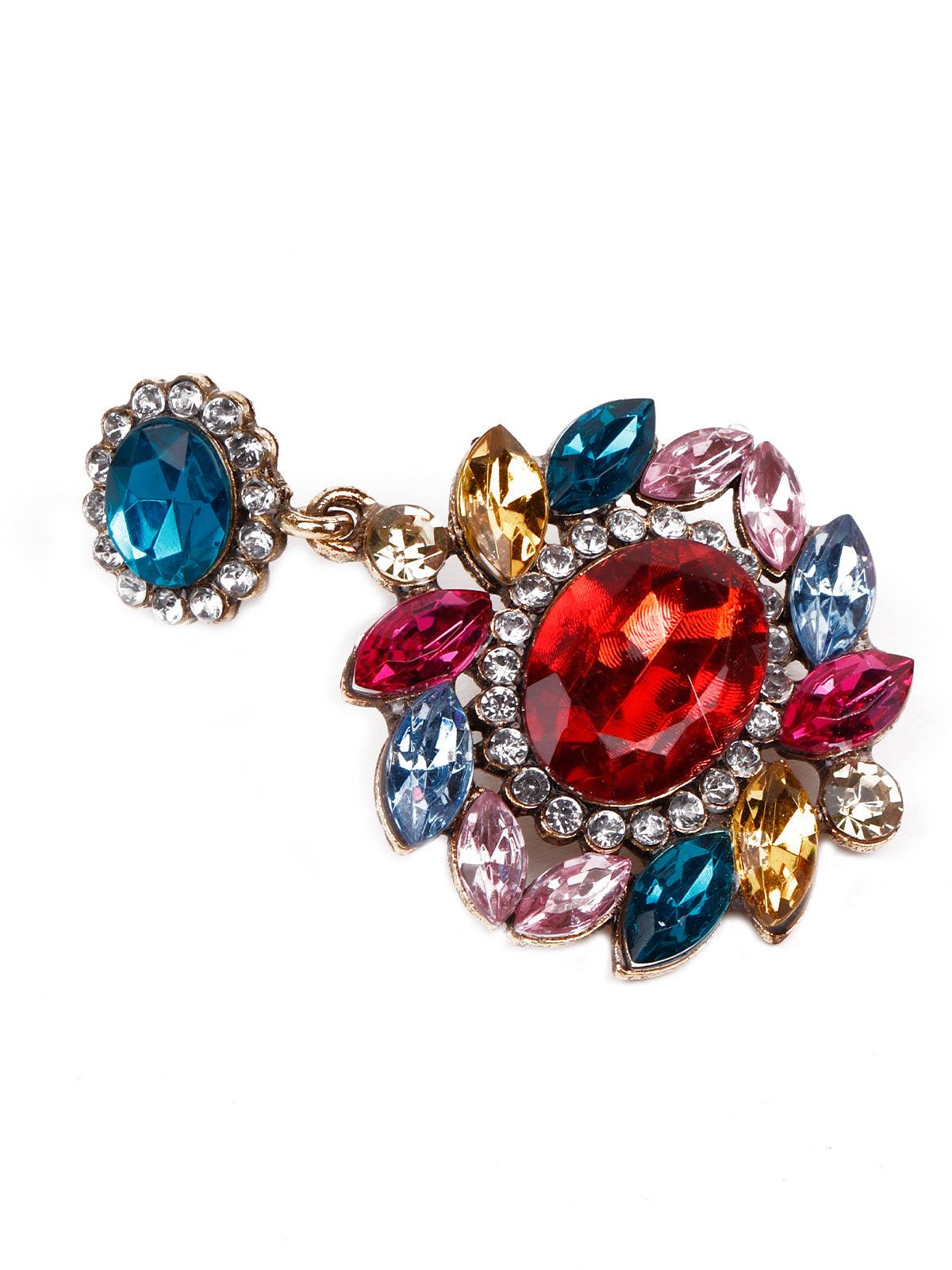 Women's Multicoloured Stunning Drop Earrings - Odette