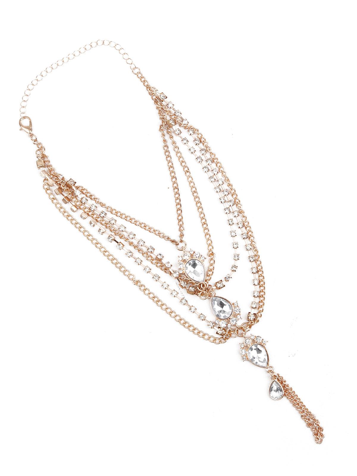 Women's Multilayered Gold Choker Necklace - Odette