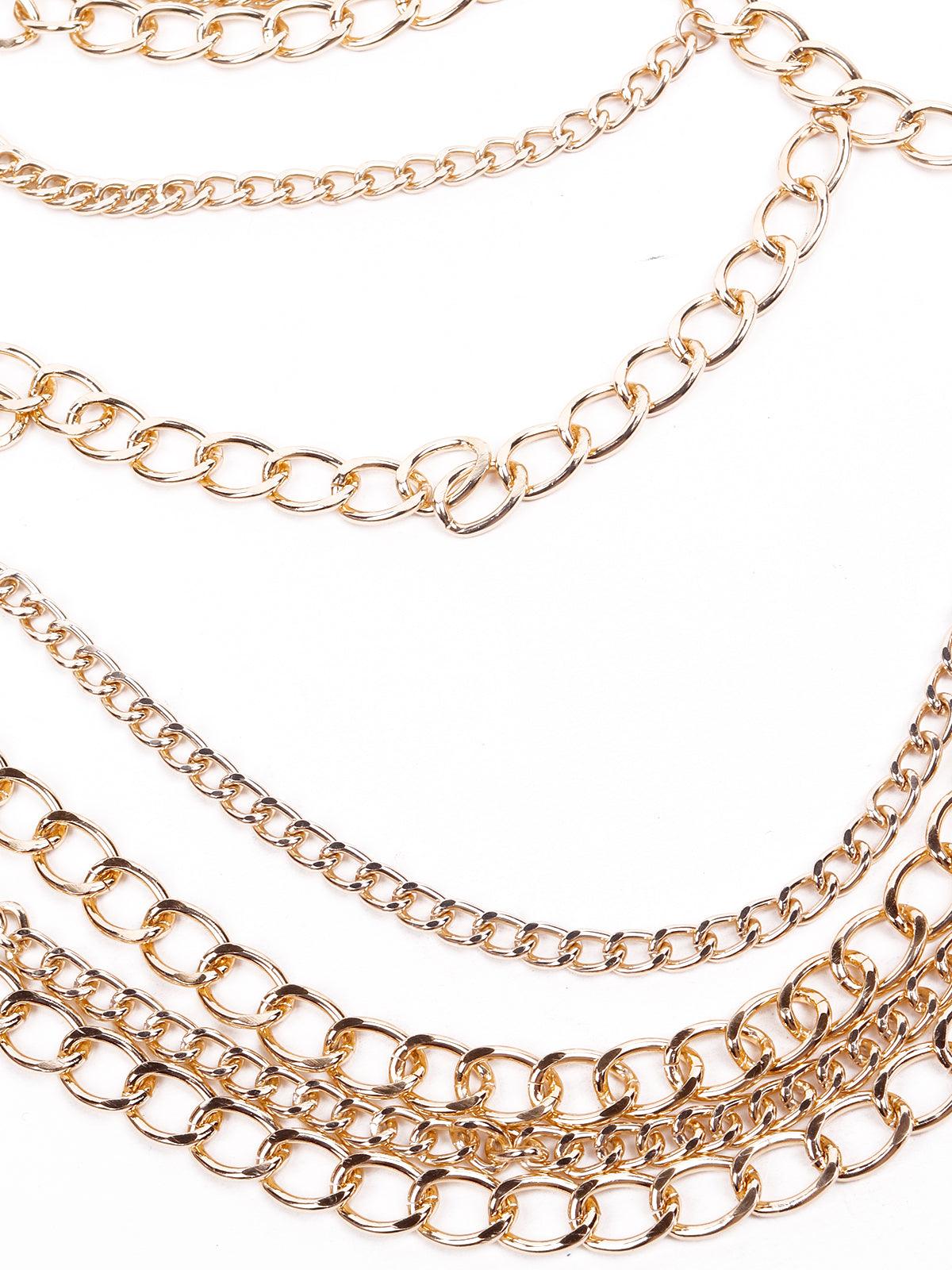 Women's Multilayered Gold Tone Necklace - Odette