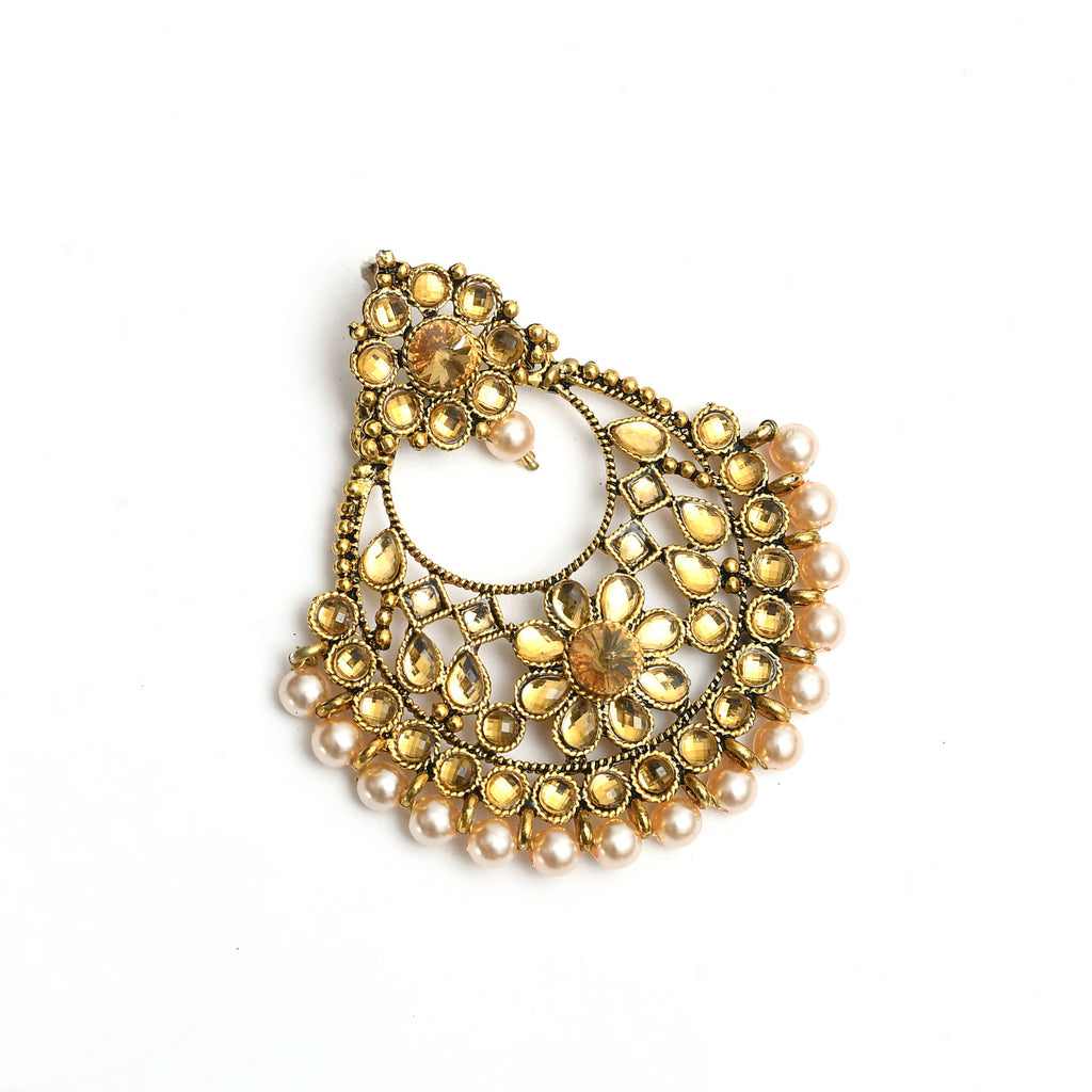 Kamal Johar Gold-Plated Kundan & Pearls Jh