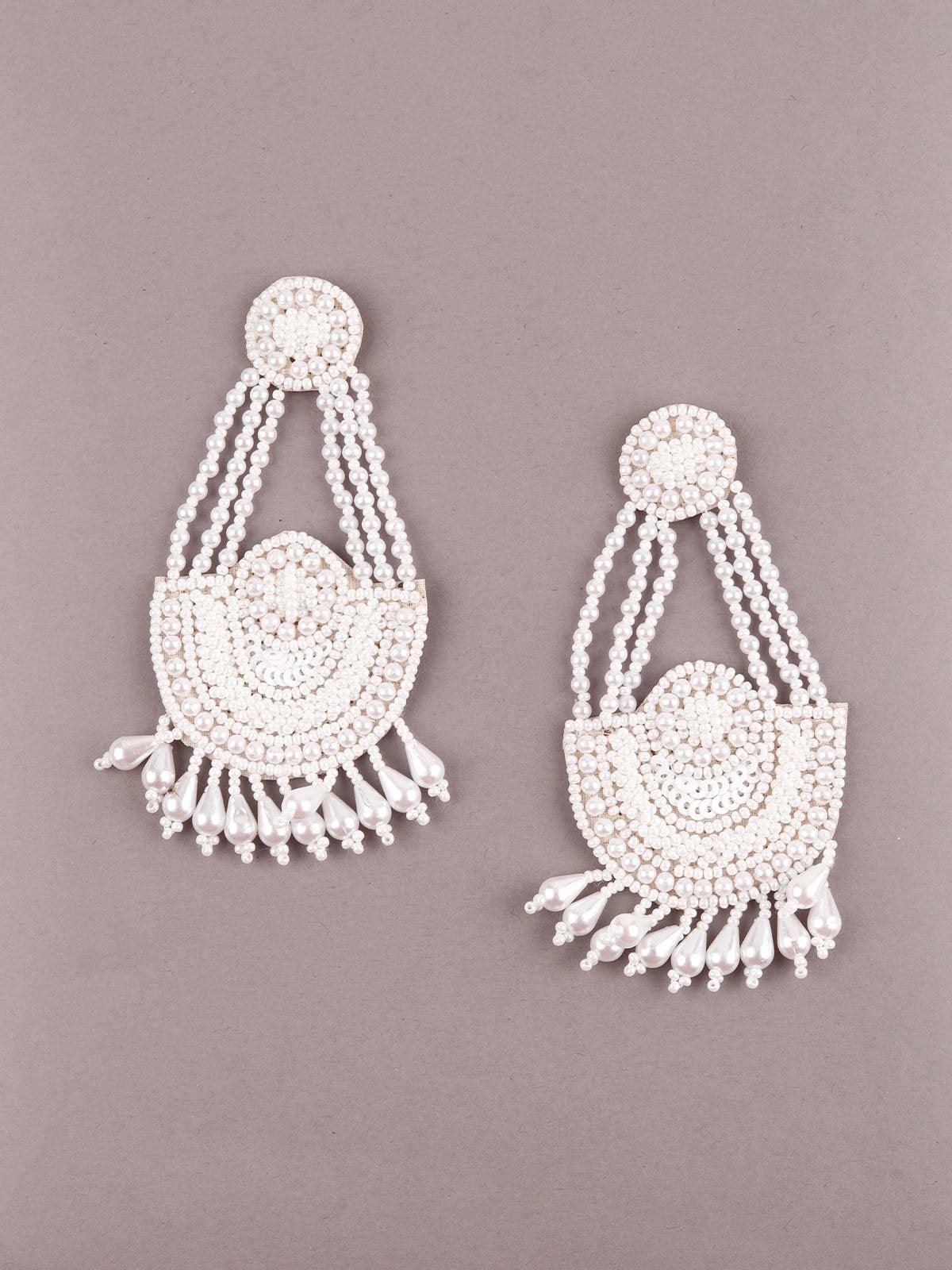Women's Necklace Shape Pearl Earring - Odette