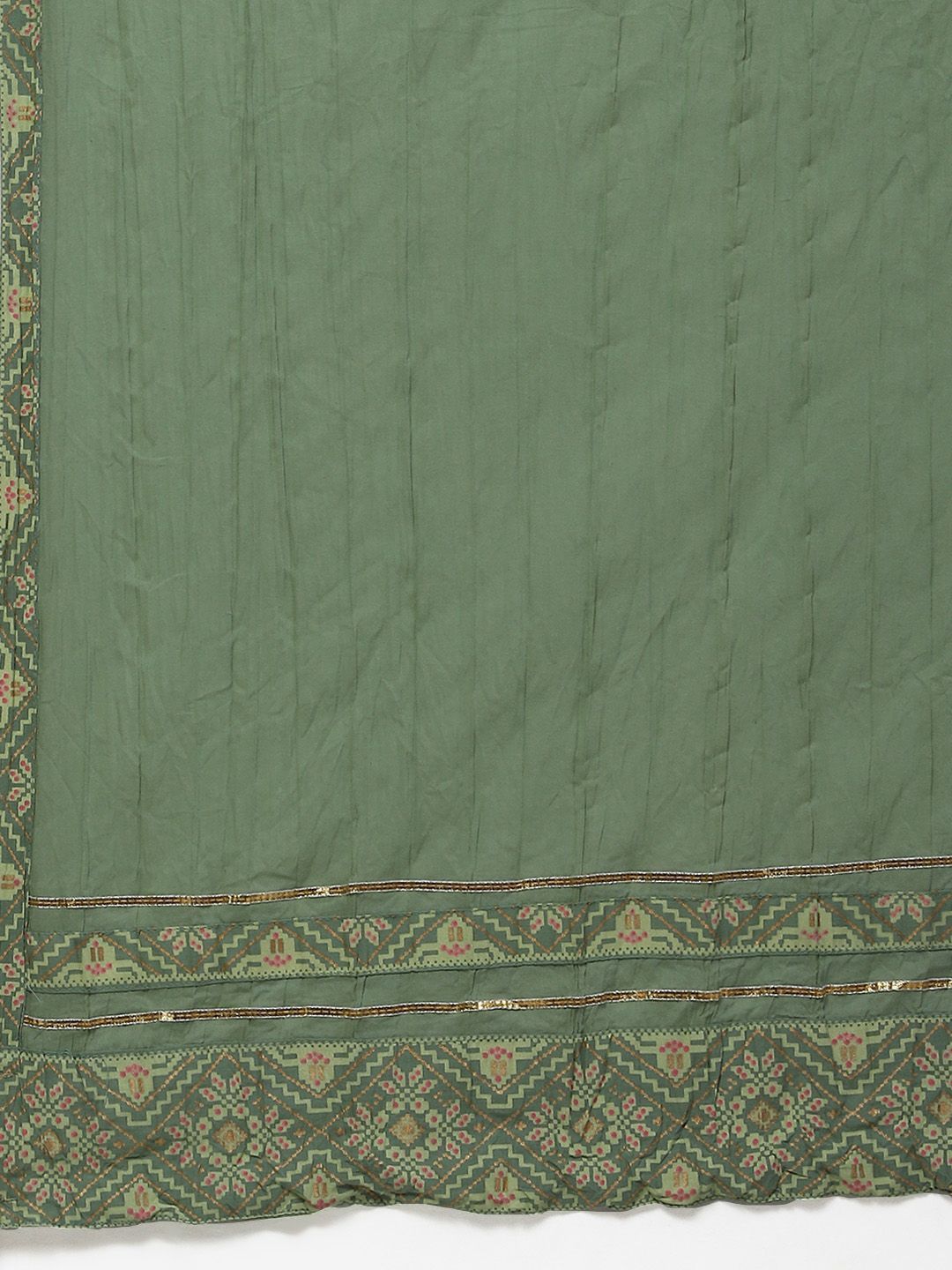 Women's Cotton Flex Printed A-Line Kurta Pant Dupatta Set - Juniper