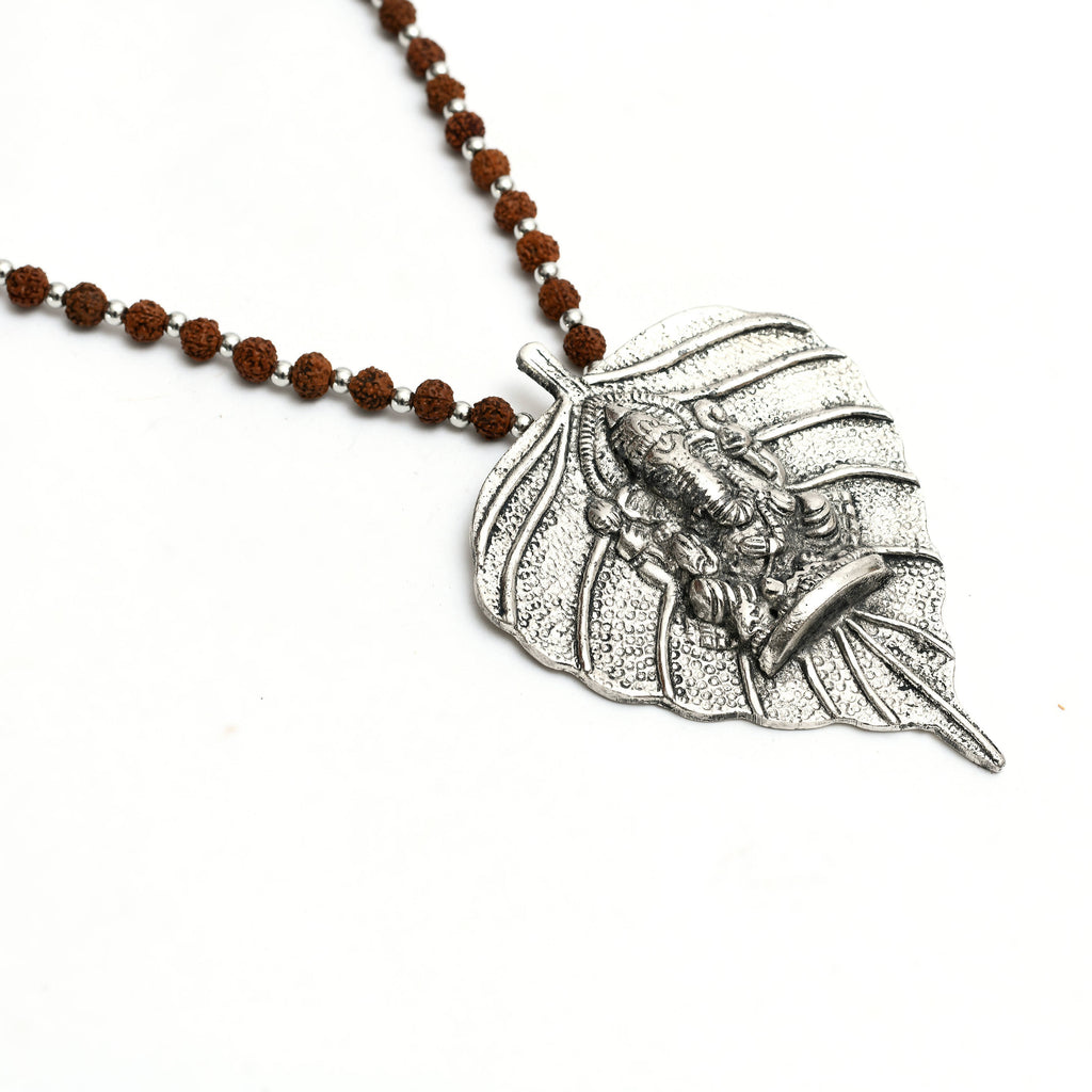 Kamal Johar German Silver Ganesha Necklace