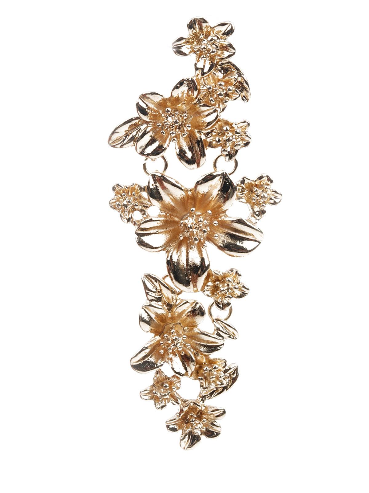 Women's Ornate Gold Dangler Earrings - Odette