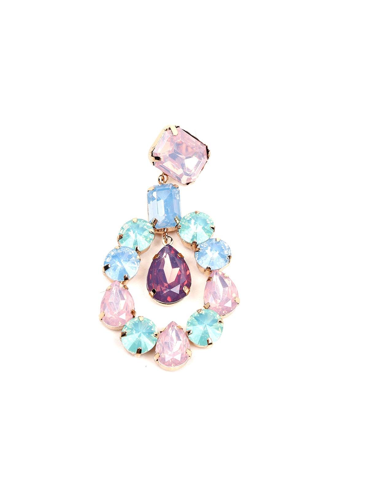 Women's Pastel Colour Crystal Drop Earrings - Odette