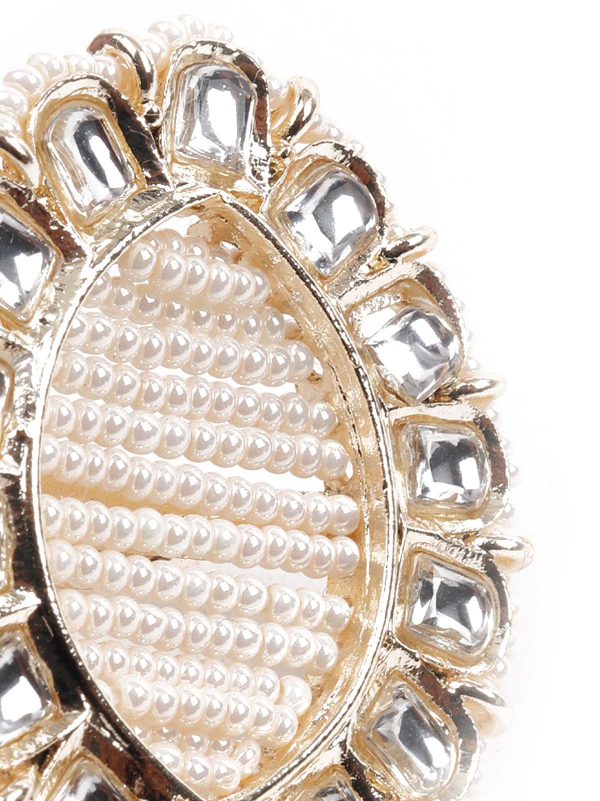 Women's Pearl  Embellished Ring - Odette