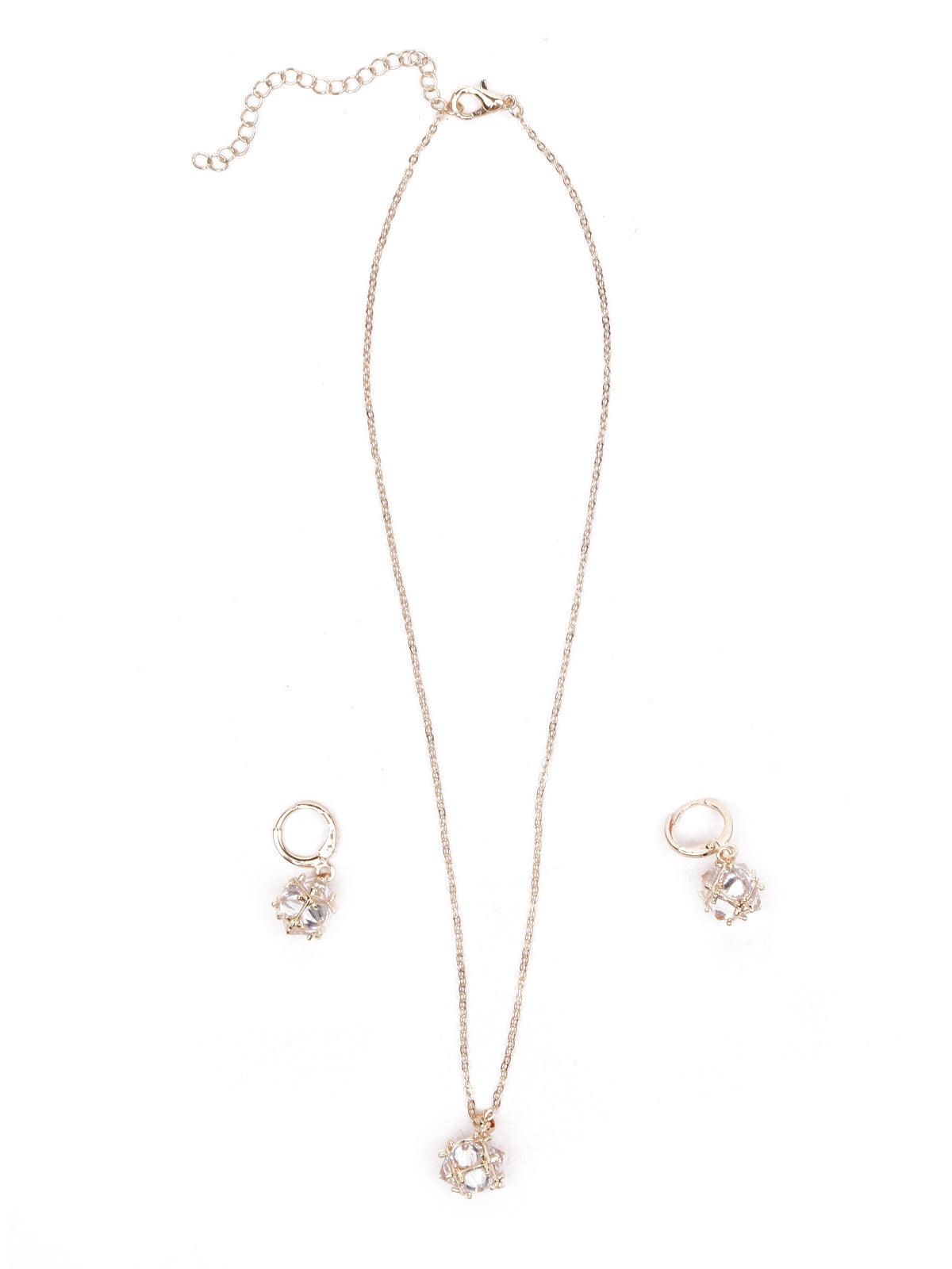 Women's Pendant Necklace Set-Gold - Odette