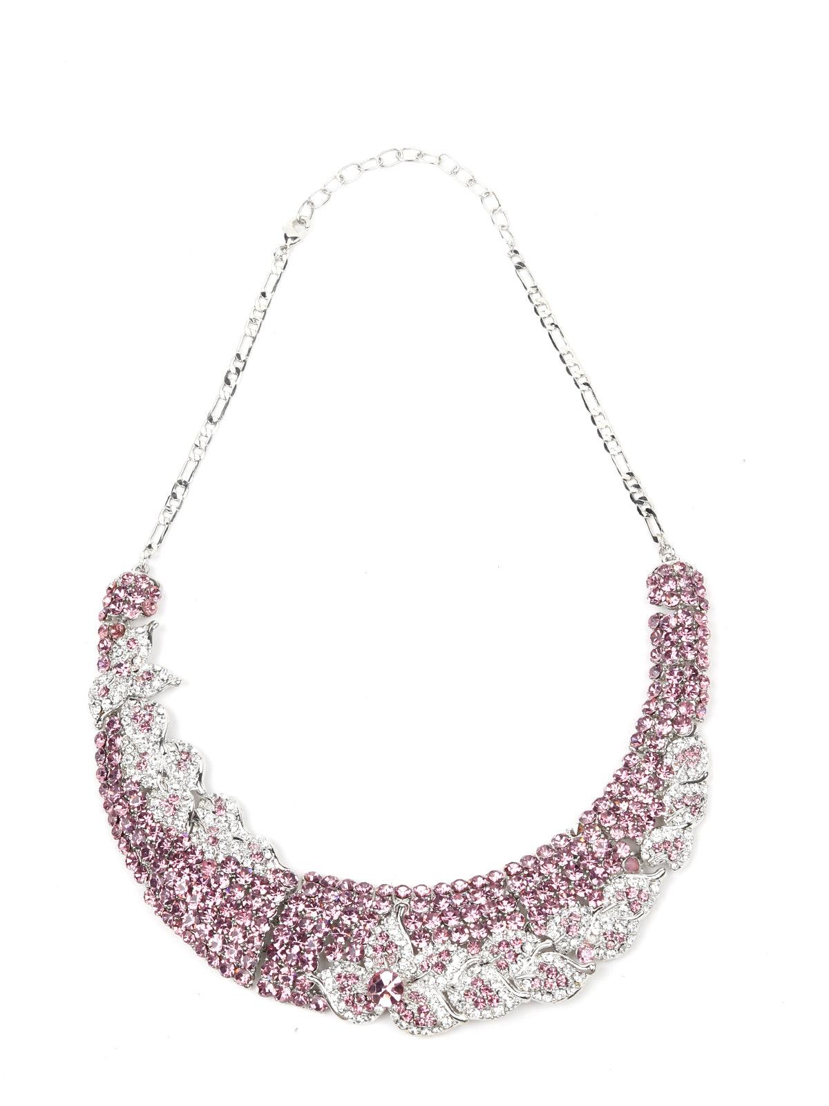 Women's Pink And White Stones  Set - Odette