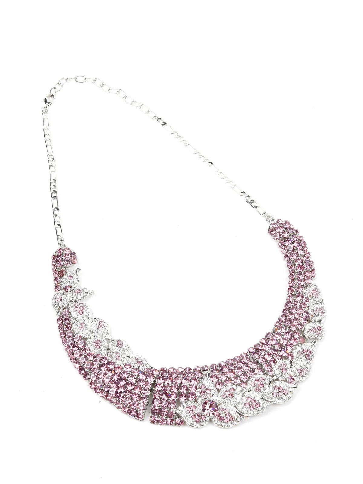 Women's Pink And White Stones  Set - Odette