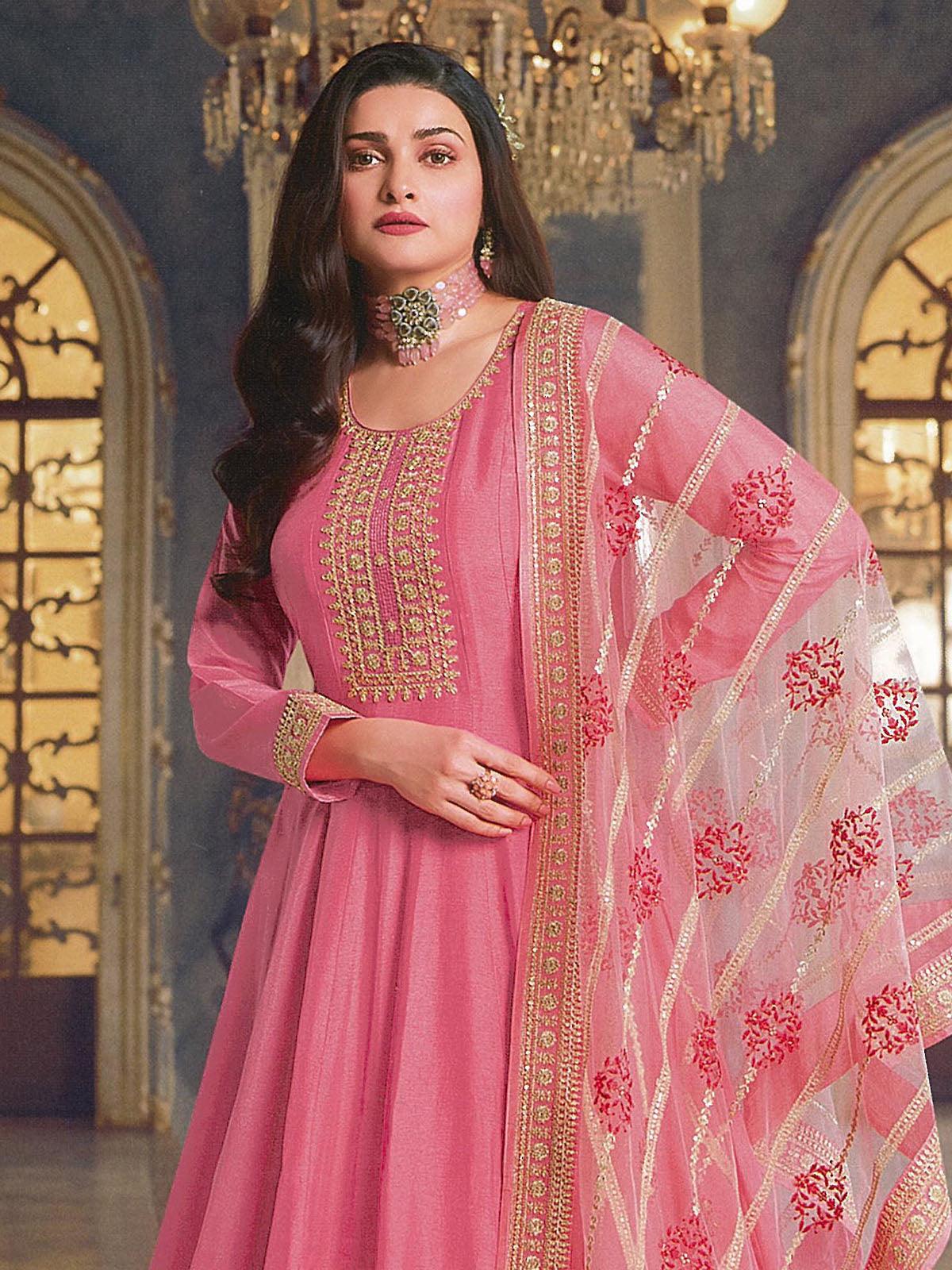 Women's Pink Festive Salwar Suit Sets - Odette