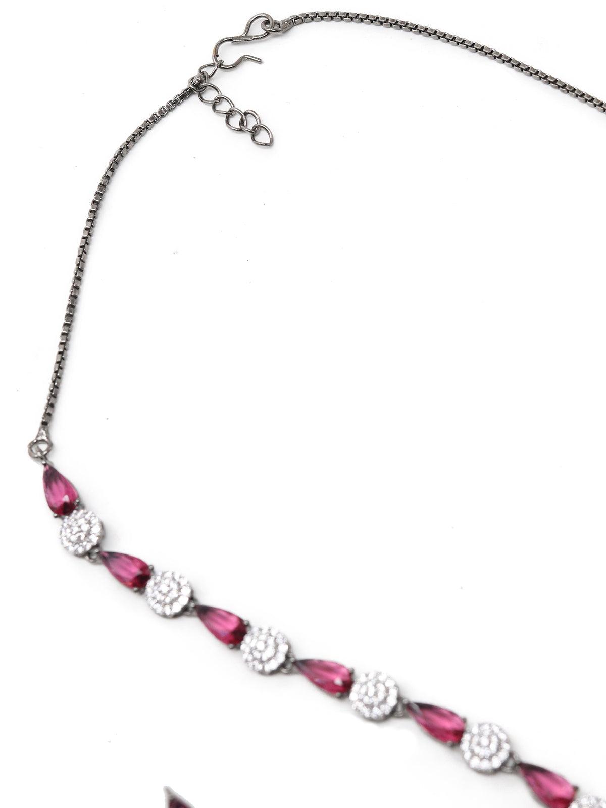 Women's Pink Princess Feel Necklace Set - Odette