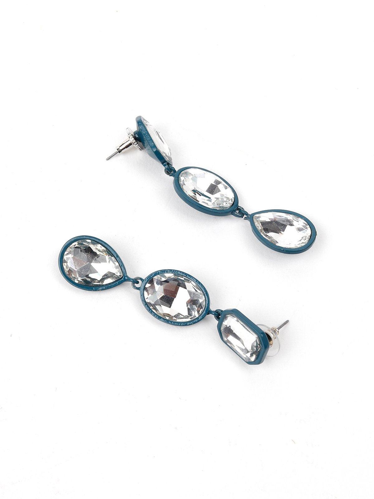 Women's Precious Crystal Embellished Earrings - Odette
