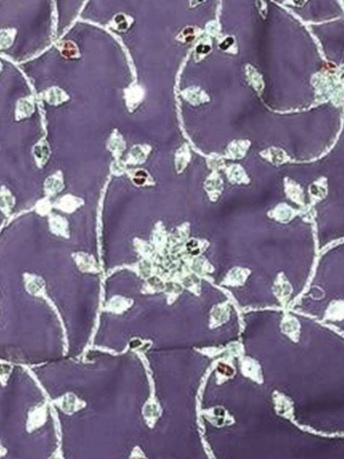Women's Purple Embroidery With Sequin Lehenga Choli - Odette