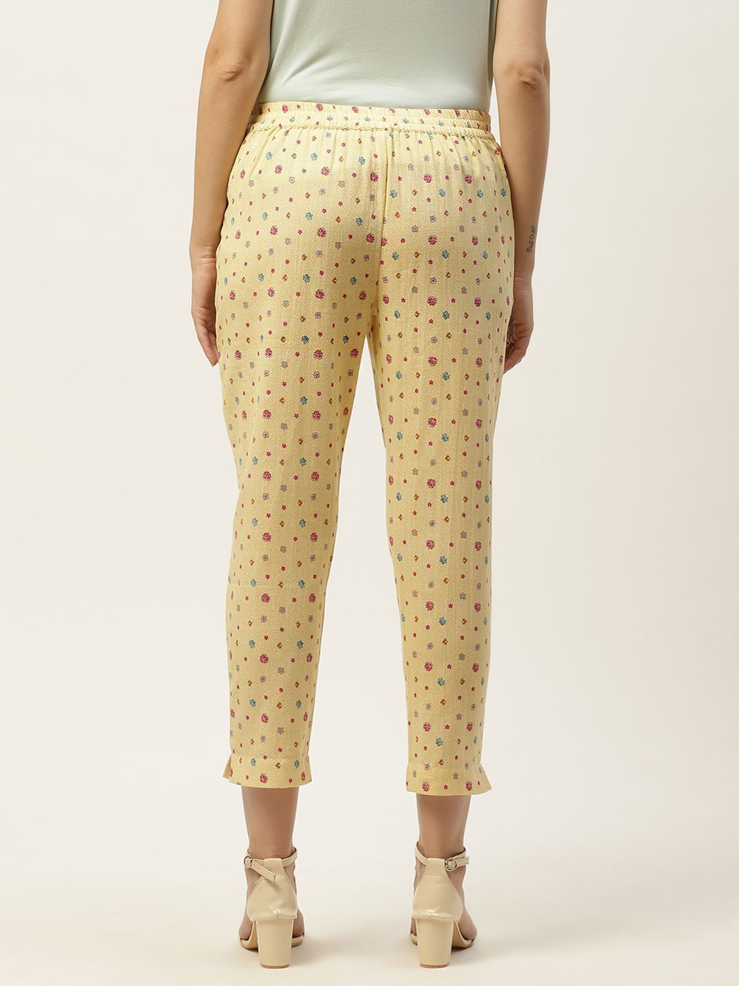 Women's Junipe Cotton Flex Printed Straight Pants - Juniper
