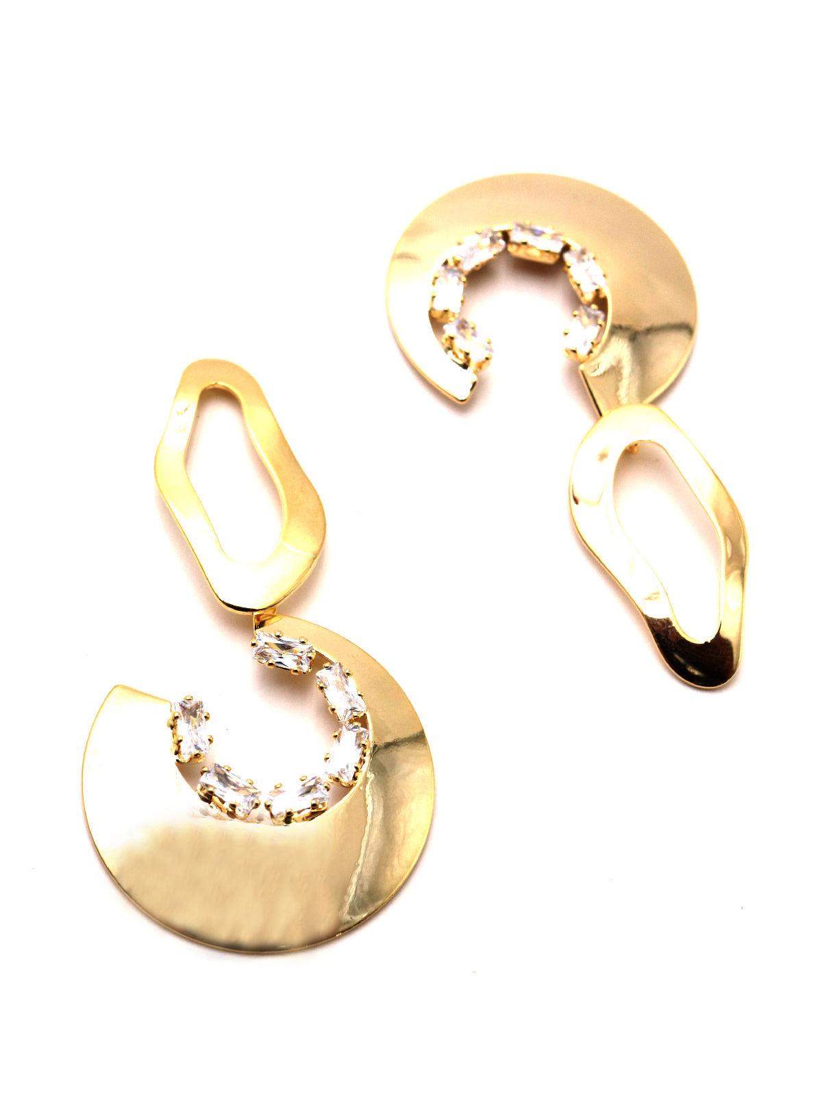Women's Retro Gold Tone Dangle Earrings - Odette