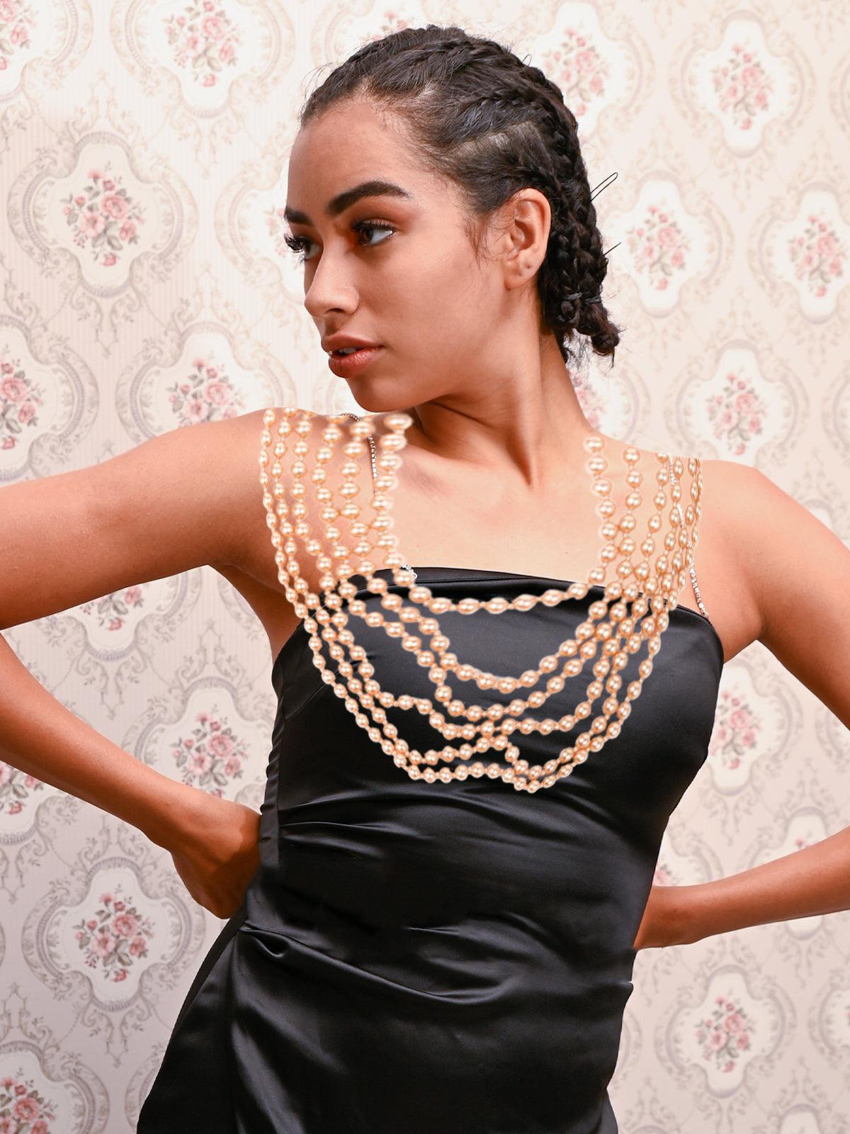 Women's Rose Gold Multi-Beaded Necklace - Odette
