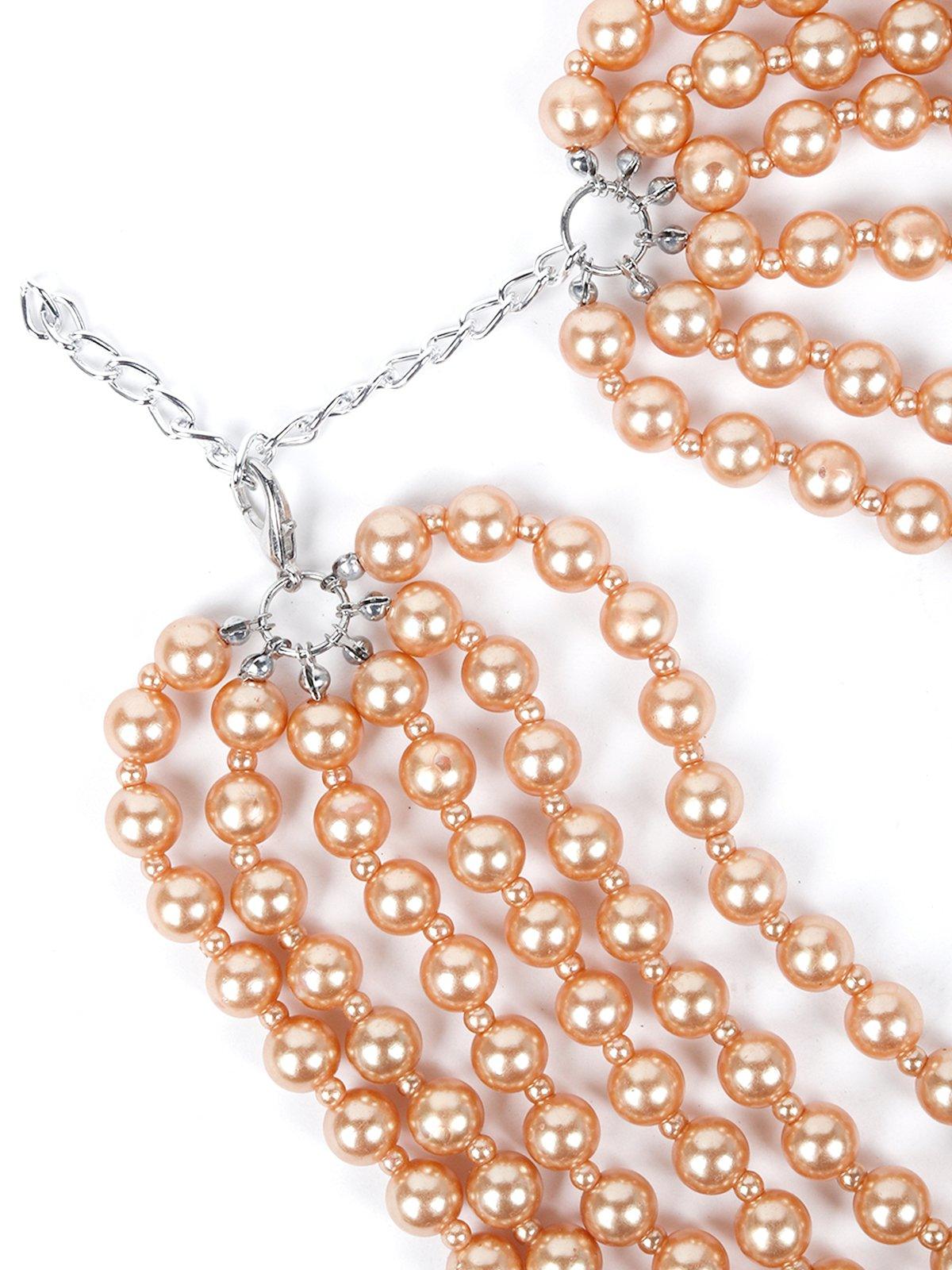 Women's Rose Gold Multi-Beaded Necklace - Odette