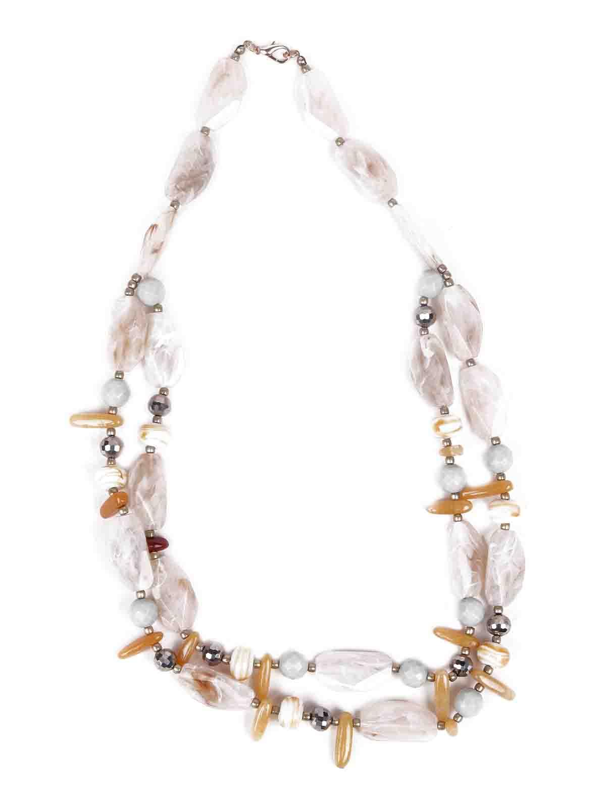 Women's Rose Quartz Double Layered Necklace - Odette