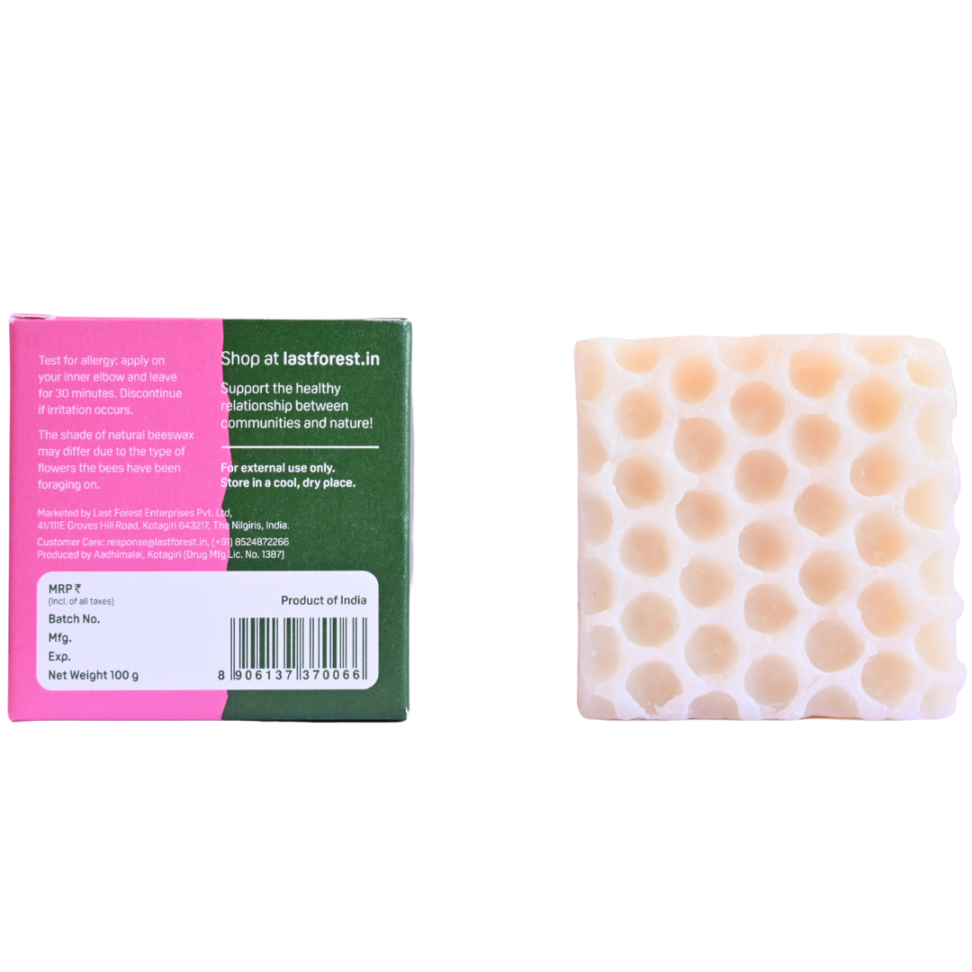 Artisanal Handmade 'Honeycomb' Beeswax Soap - Rose - Last Forest