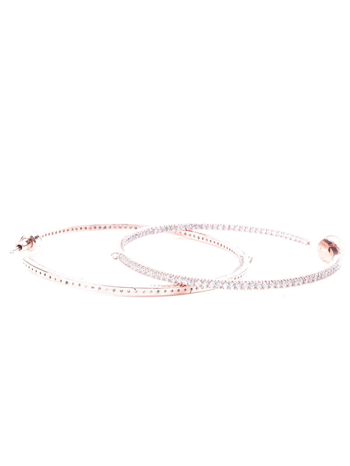 Women's Round  Rose Gold Tone Hoops! - Odette