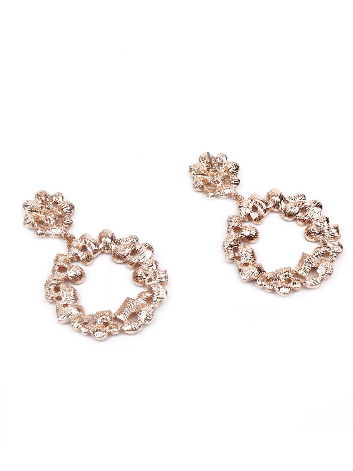 Women's Rounded Artificial Crystal-Embellished Statement Earrings - Odette