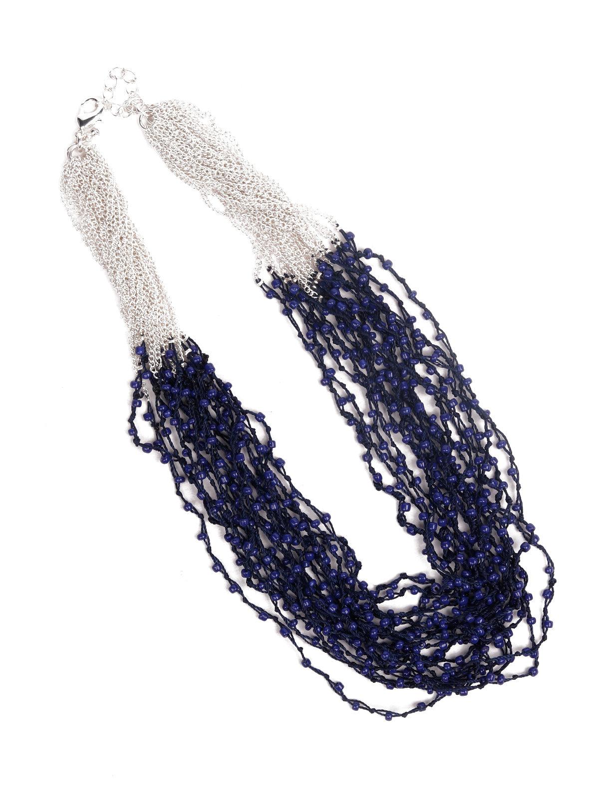 Women's Royal Blue Aired Necklace - Odette