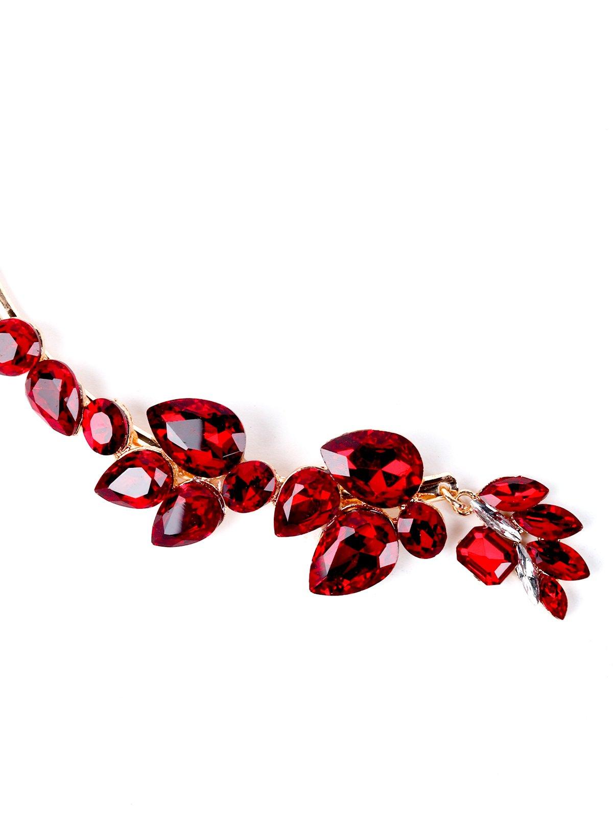 Women's Ruby Red Collar Necklace - Odette