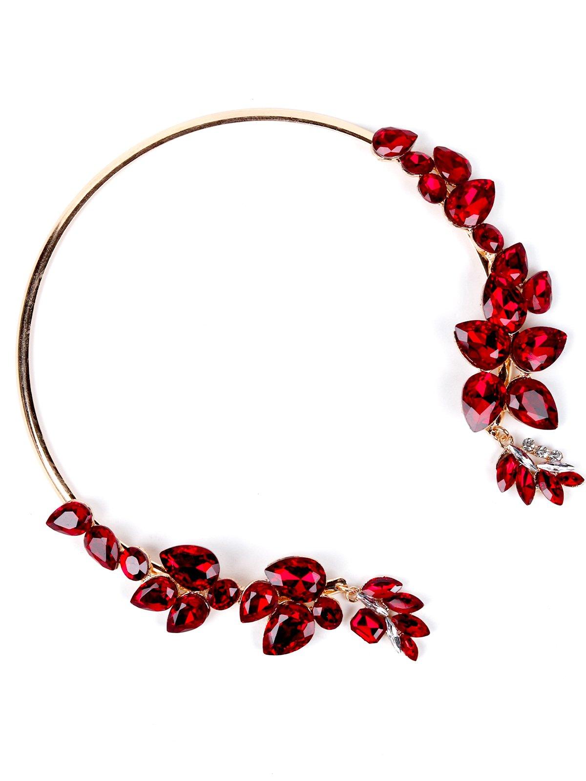 Women's Ruby Red Collar Necklace - Odette