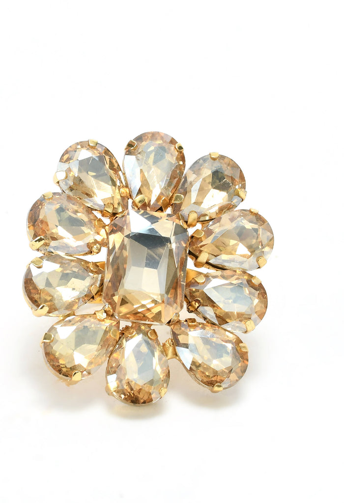 Johar Kamal Golden Plating Designer Choker Set with Earrings,