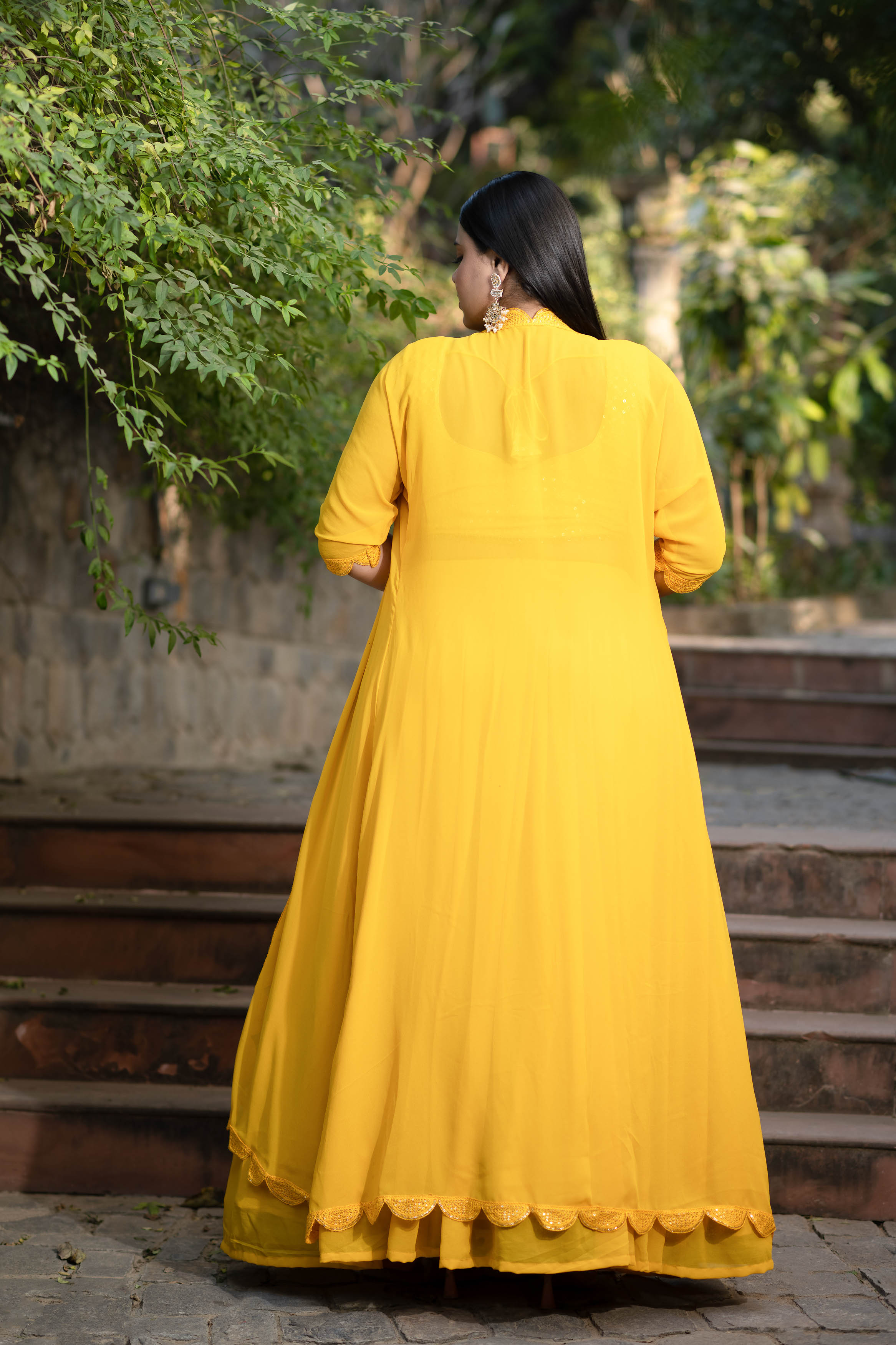 Women's Plus Size Daffodil Yellow Lehenga - Label Shaurya Sanadhya