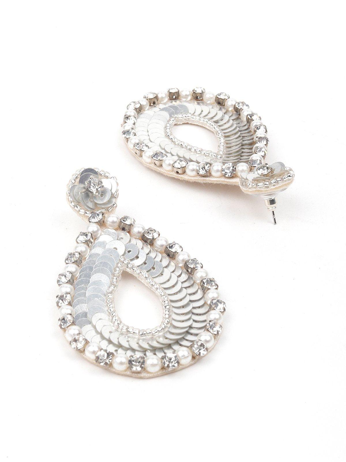 Women's Sequins Teardrop Earrings - Odette