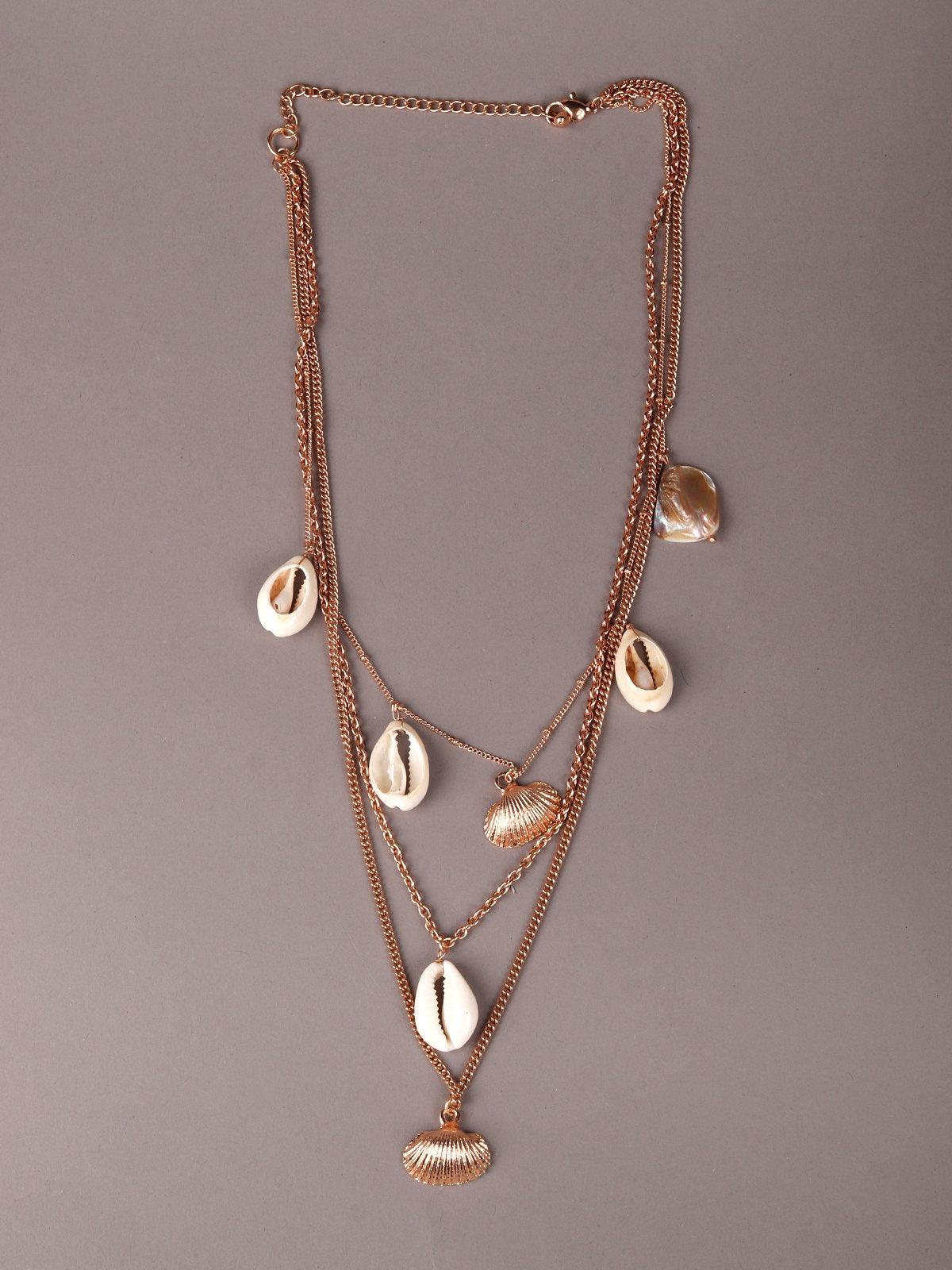 Women's Shells Multi-Layered Gold Tone Necklaceã‚  - Odette