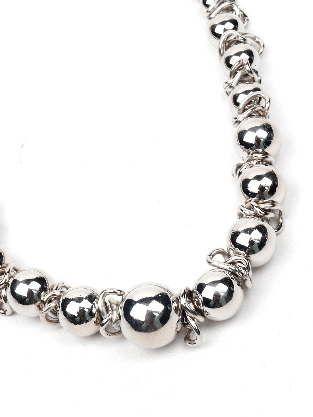 Women's Silver Classic Rounded Statement Necklace - Odette