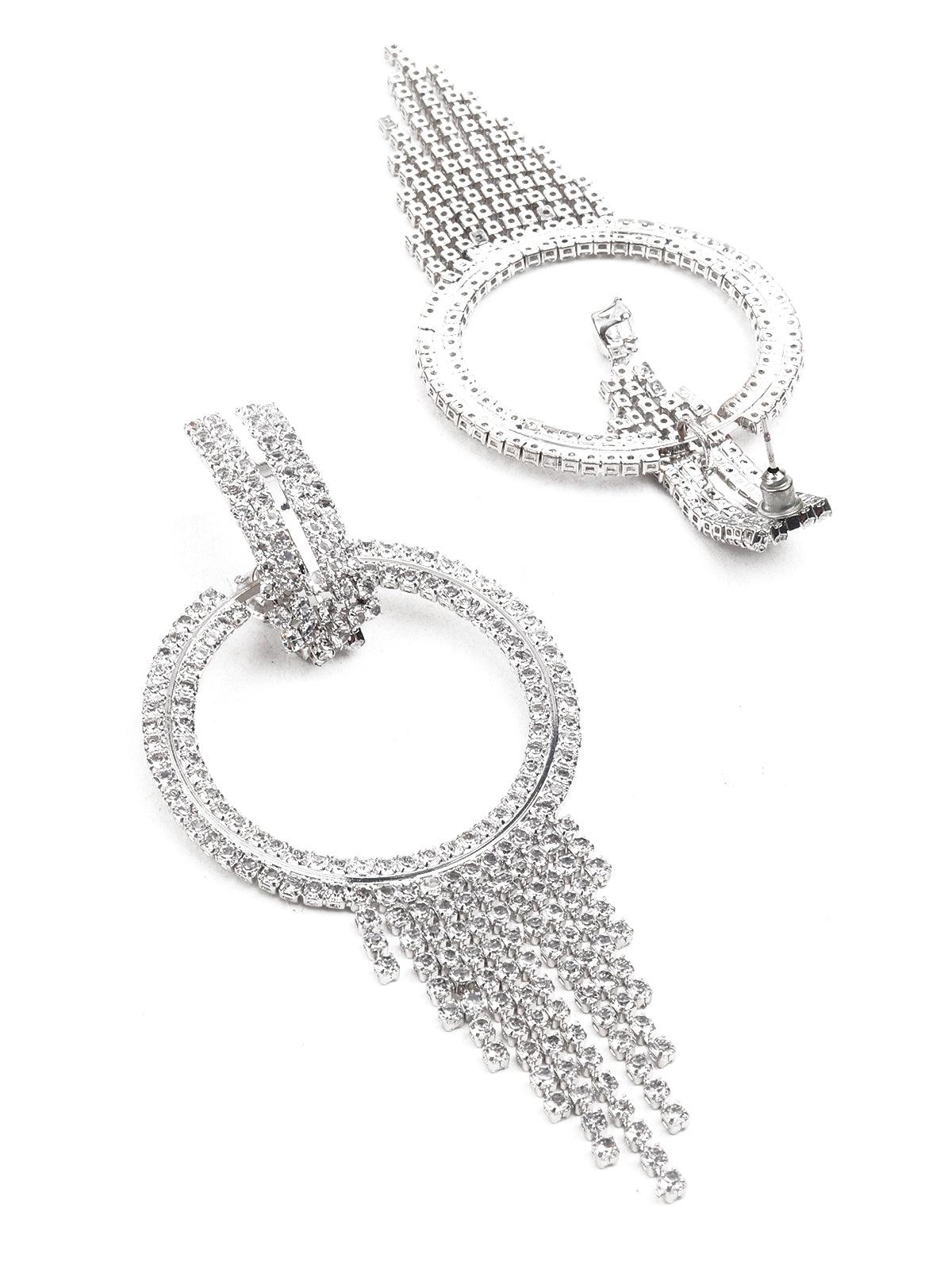 Women's Silver Color Dangle Earrings - Odette