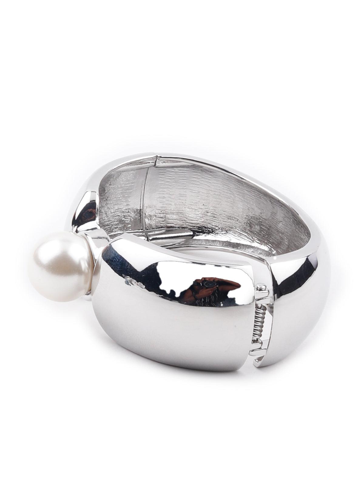 Women's Silver Modern Art Inspired Bracelet - Odette