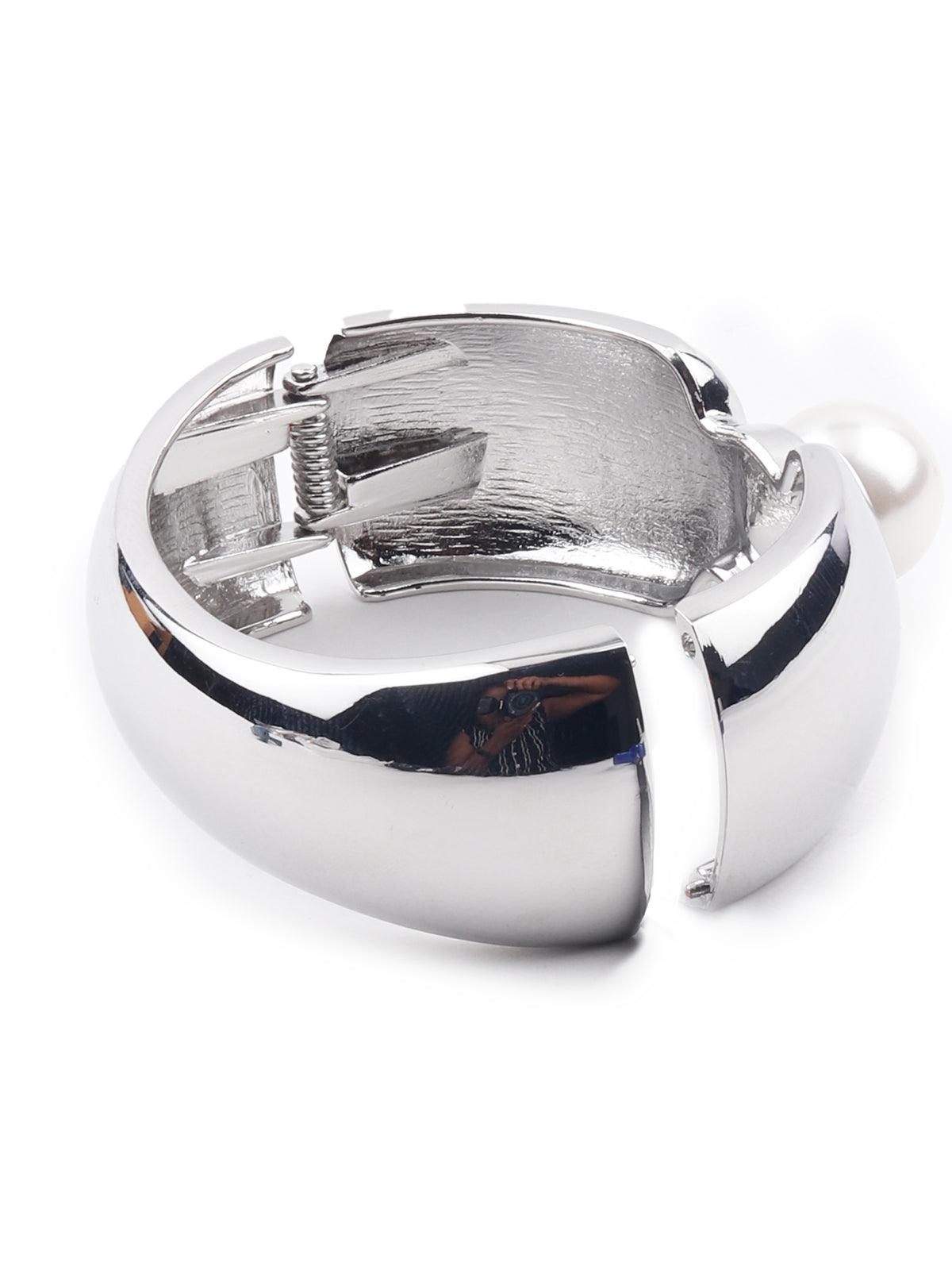 Women's Silver Modern Art Inspired Bracelet - Odette