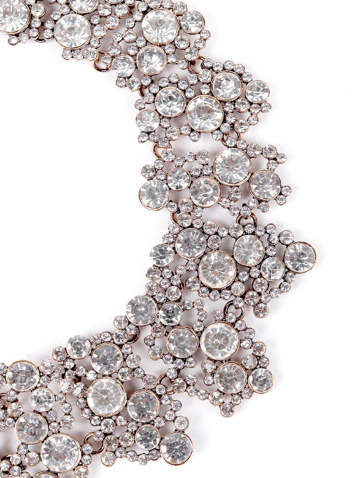 Women's Silver-Studded Gorgeous Neckpiece - Odette