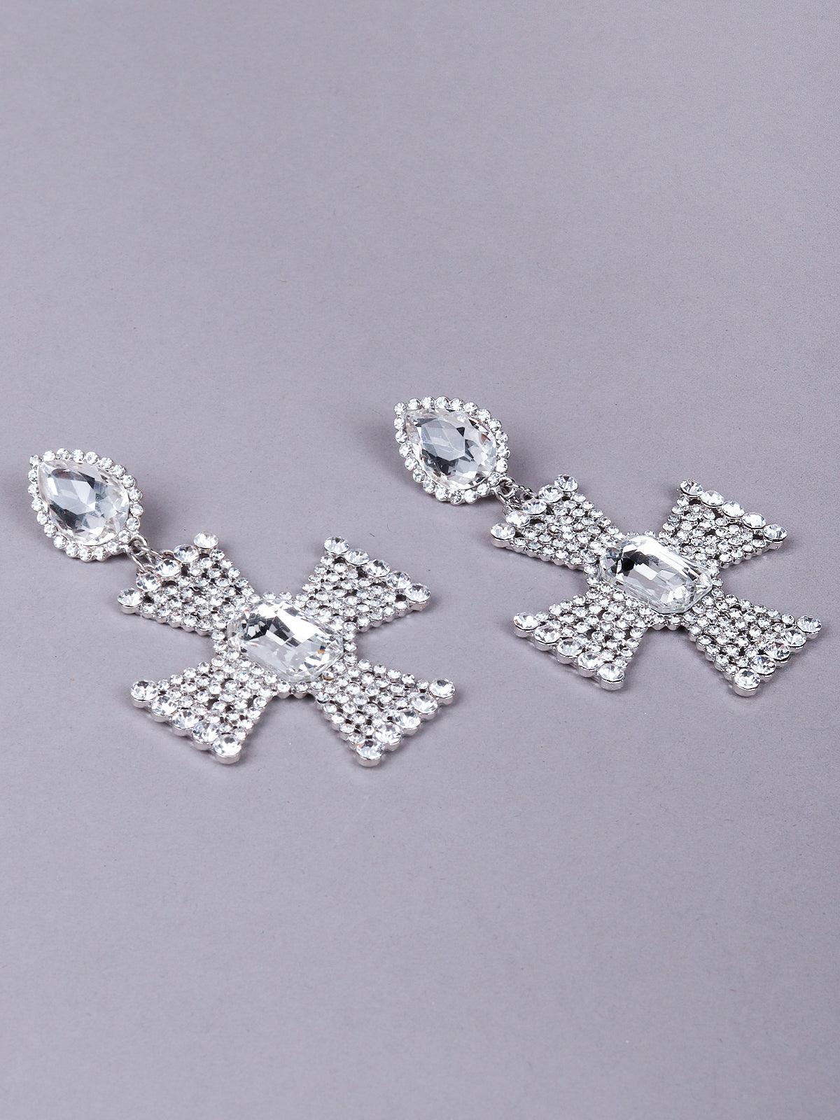 Women's Silver-Tone Crystal-Embellished Earrings G - Odette