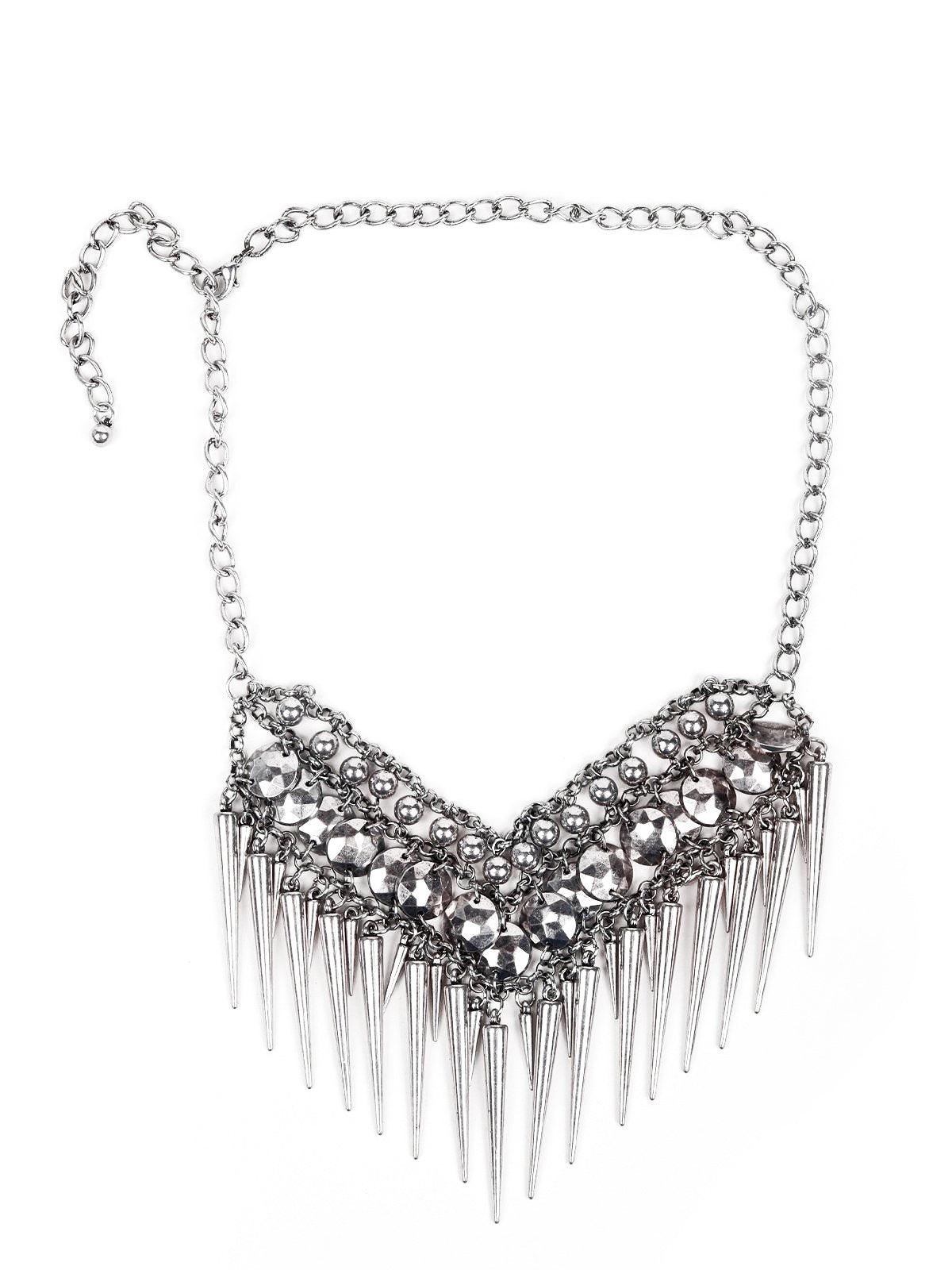 Women's Silver-Tone Pointy Necklace - Odette