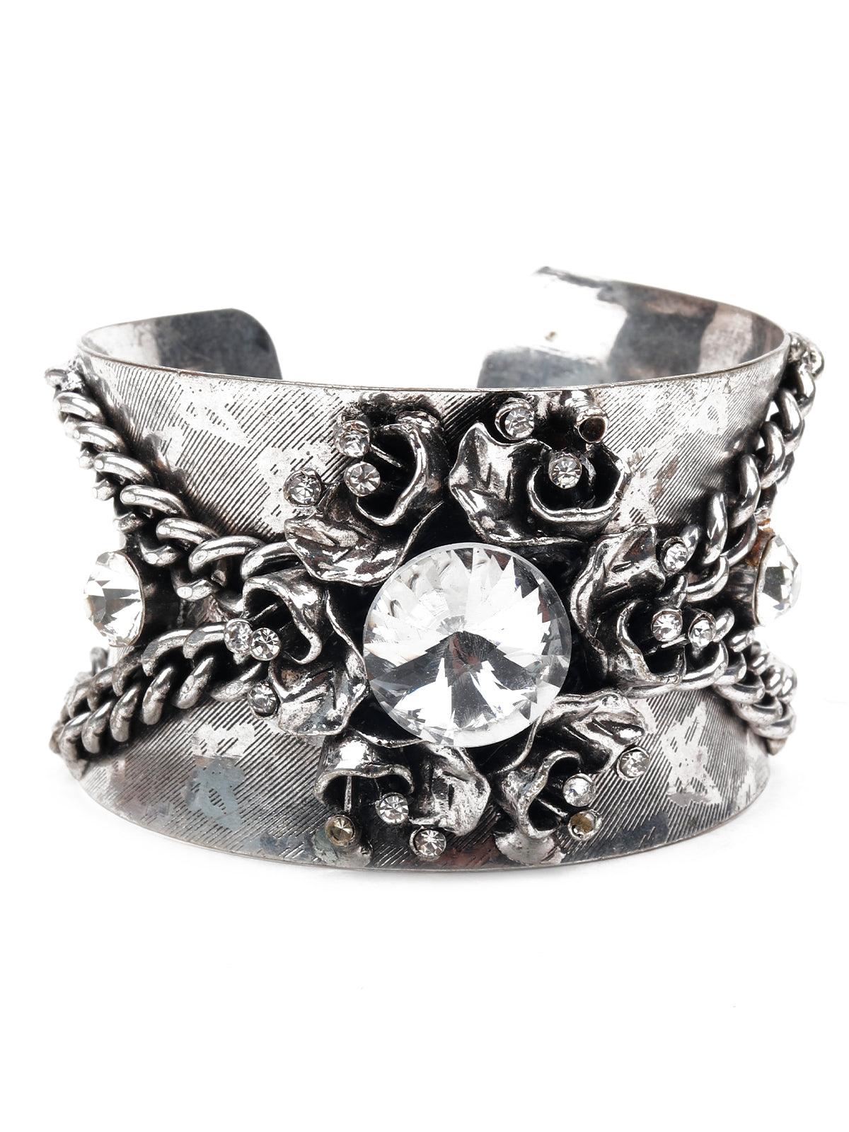 Women's Silver-Tone Studded Bracelet - Odette