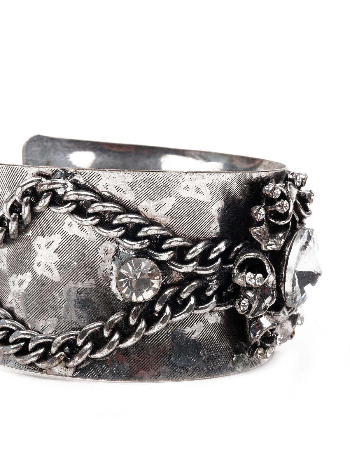 Women's Silver-Tone Studded Bracelet - Odette