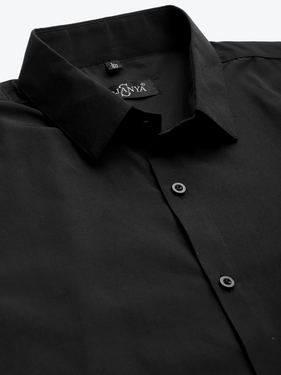 Men's Cotton Black Half sleeves Casual Shirt